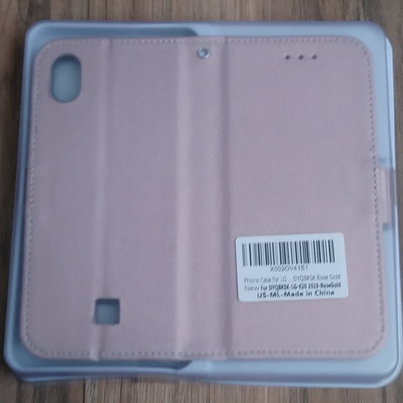 Wallet Phone Cases LG-K20 2019 Women Men Rose Gold - Picture 5 of 6